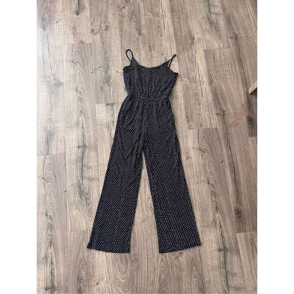 H&M Black  /White Vneck Jersey Jumpsuit size XS - Picture 2 of 6